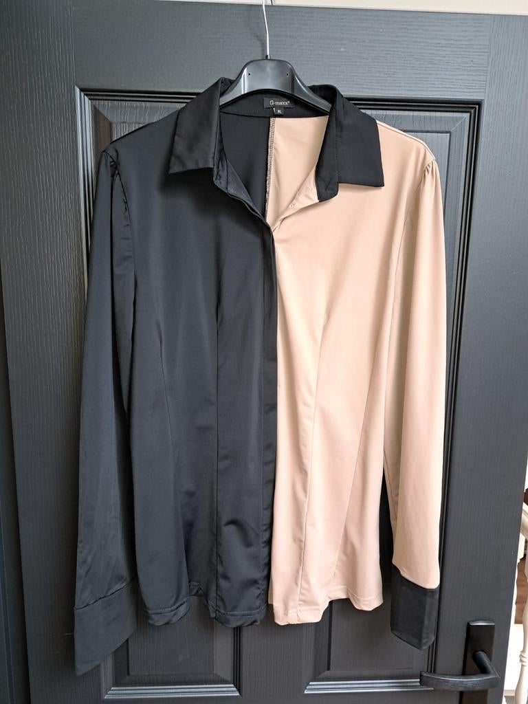 G-Maxx blouse bruin/zwart Xl, Kleding | Dames, Blouses en Tunieken, Zwart, Maat 46/48 (XL) of groter, Ophalen of Verzenden, Zo goed als nieuw