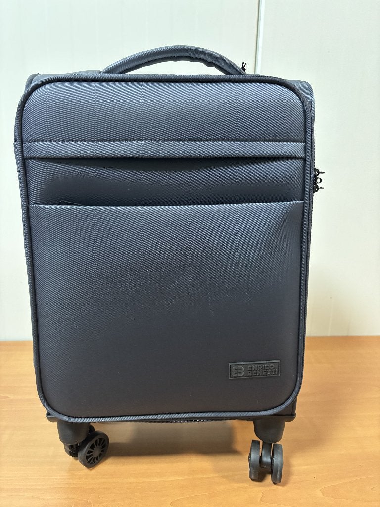 Stoffen handbagage koffer, Wieltjes, 50 tot 60 cm, Hard kunststof, Nieuw