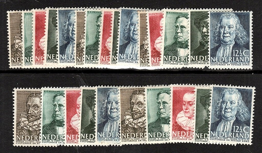 nvph 305-309 zomerzegels1938 5 maal ongebruikt ., Postzegels en Munten, Ophalen of Verzenden, T/m 1940, Postfris