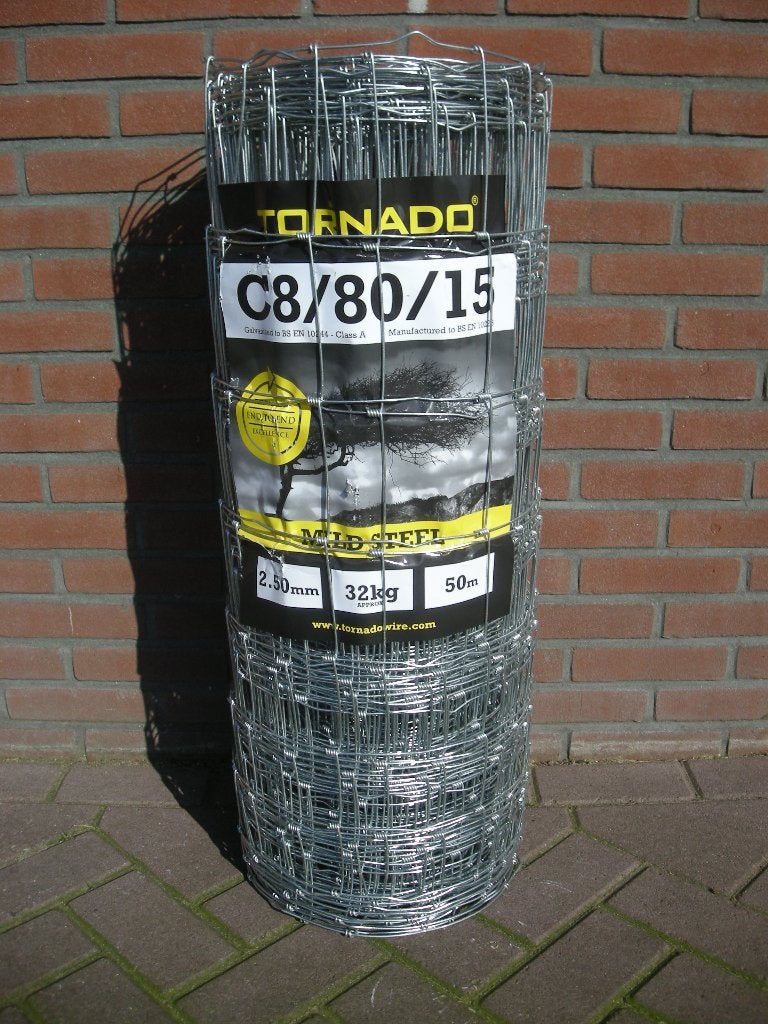 Schapengaas Tornado gaas C8-80-15 0,80m hoog 50 mtr lang, Tuin en Terras, Gaas en Draad, Ophalen, Nieuw, 20 meter of meer, Gaas