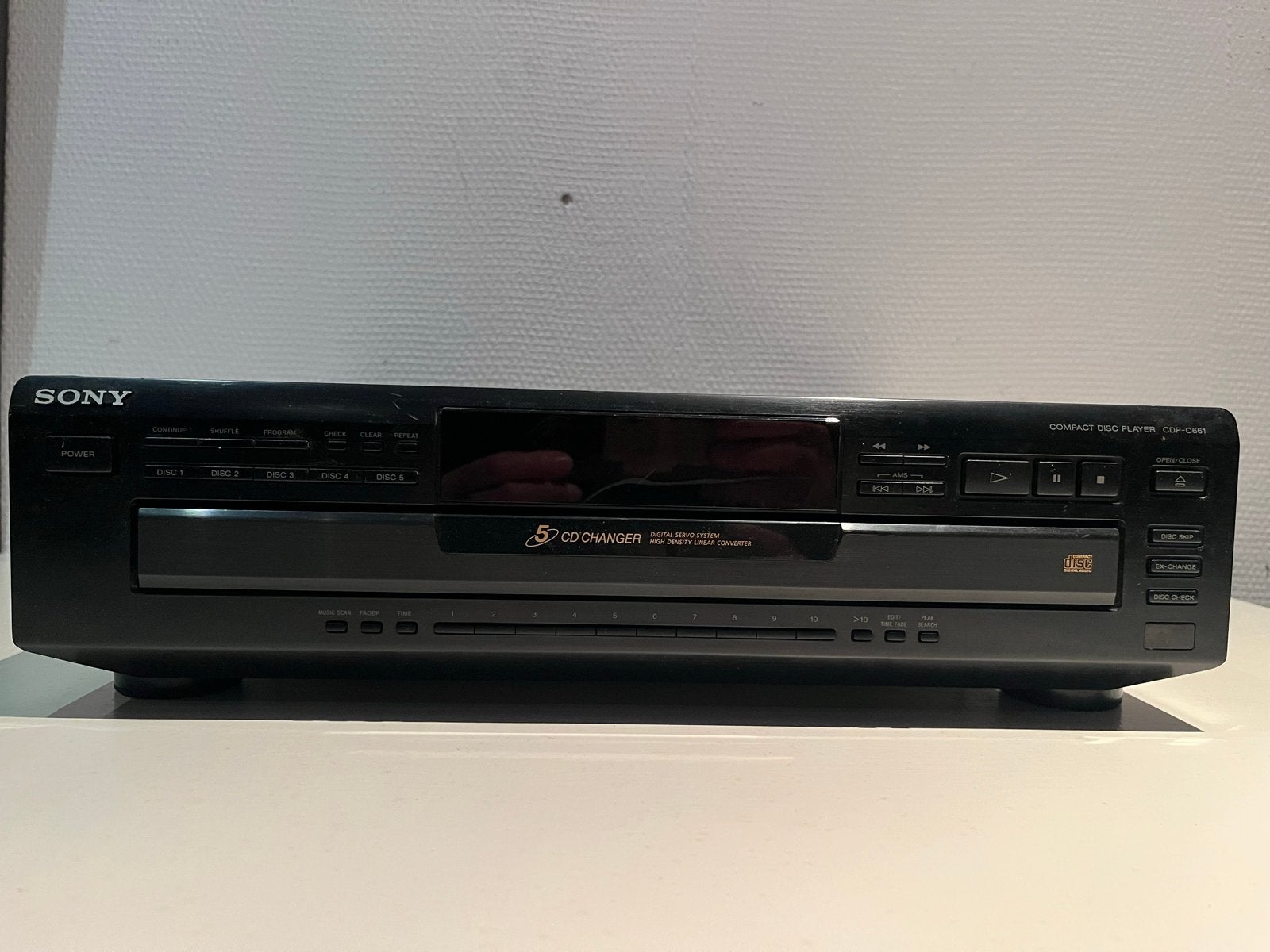 Sony CDP-C661 5 CD-wisselaar - Compact Disc Speler, Audio, Tv en Foto, Ophalen of Verzenden, Gebruikt, Sony, Wisselaar