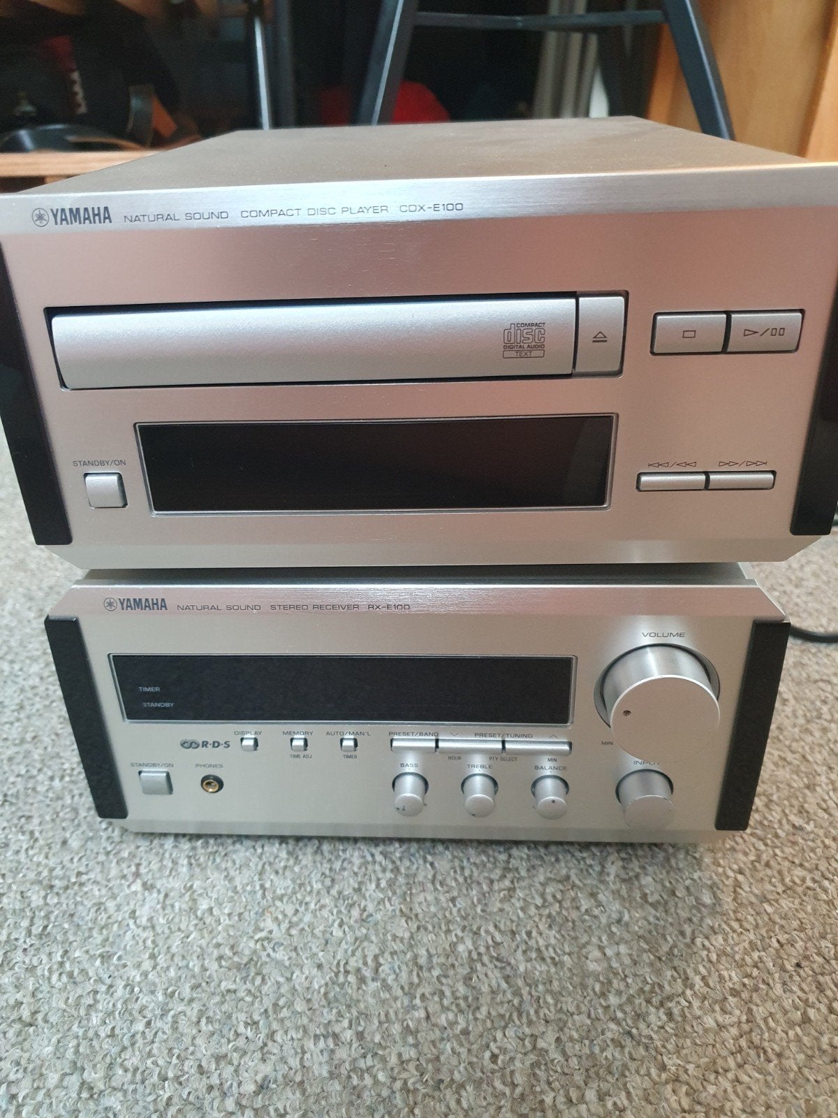 Yamaha Natural Sound Stereo Receiver RX-E100 & CDX-E100, Losse componenten, Zo goed als nieuw, Tuner of Radio, Ophalen