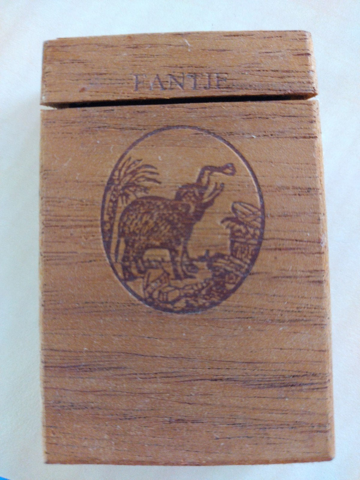 Vintage 2 houten sigarendoosjes Fantje en Ruysdael, Ophalen of Verzenden, Gebruikt