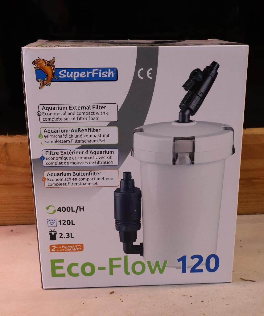 SuperFish Eco-Flow 120 – Aquarium Buitenfilter, Nieuw, Ophalen of Verzenden, Nvt, Superfish