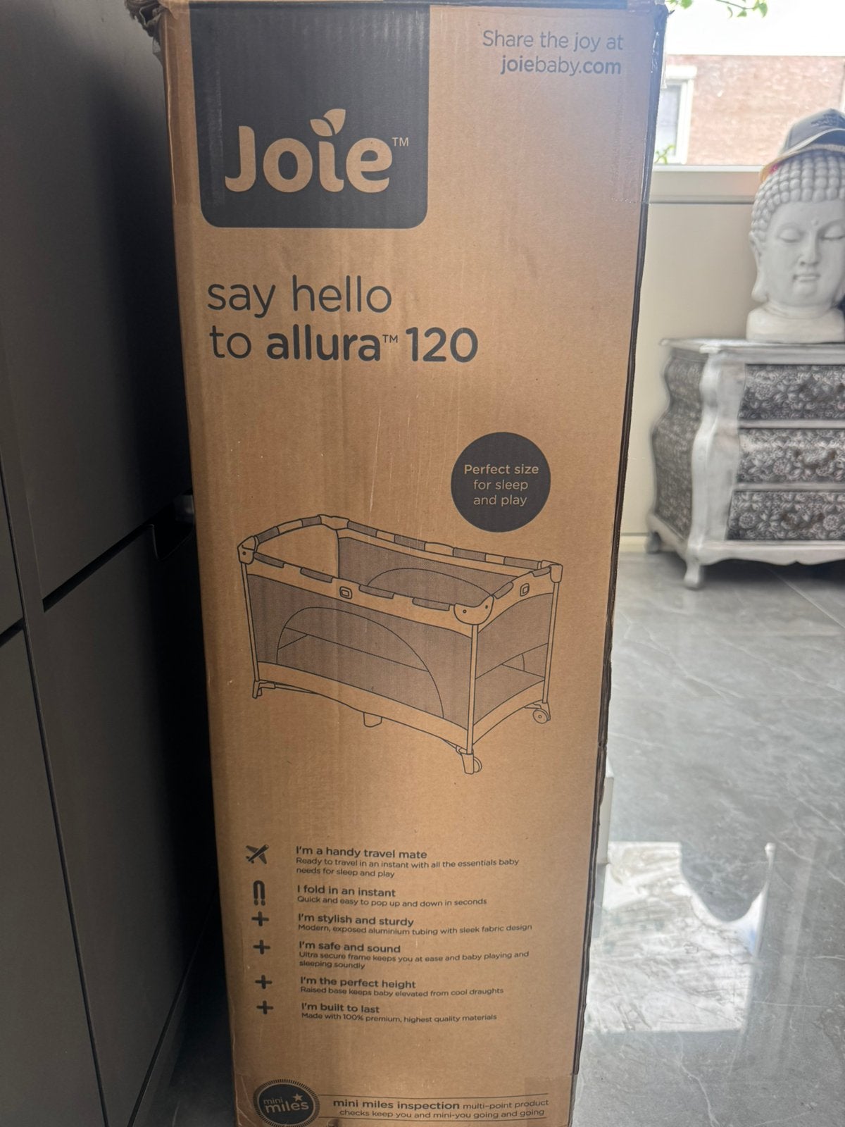 Camping bedje - Joie Allura 120, Ophalen, Zo goed als nieuw, Reisbedje