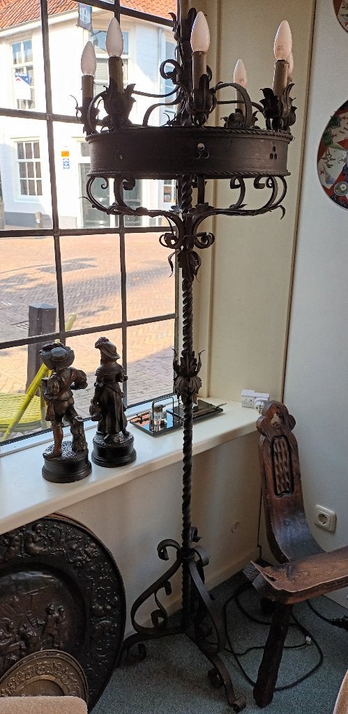 Vintage Kasteellamp / Smeedijzeren Staande Lamp, Ophalen
