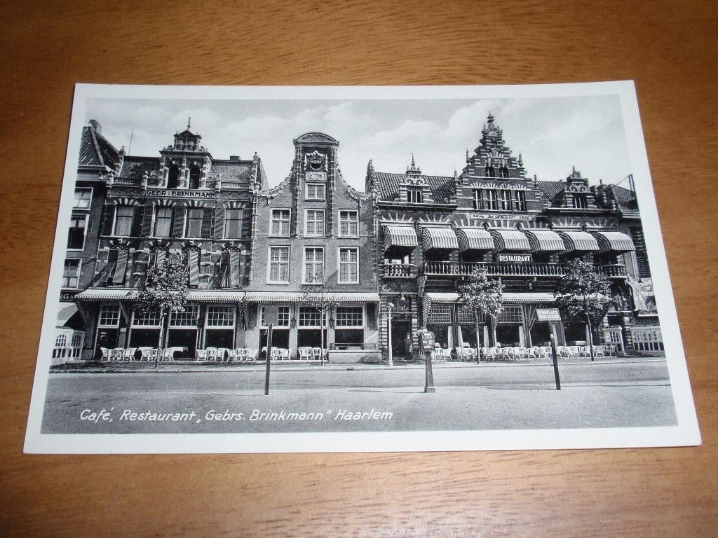 Haarlem Cafe Rest Brinkmann Bromophoto, Verzenden, 1920 tot 1940, Ongelopen, Noord-Holland