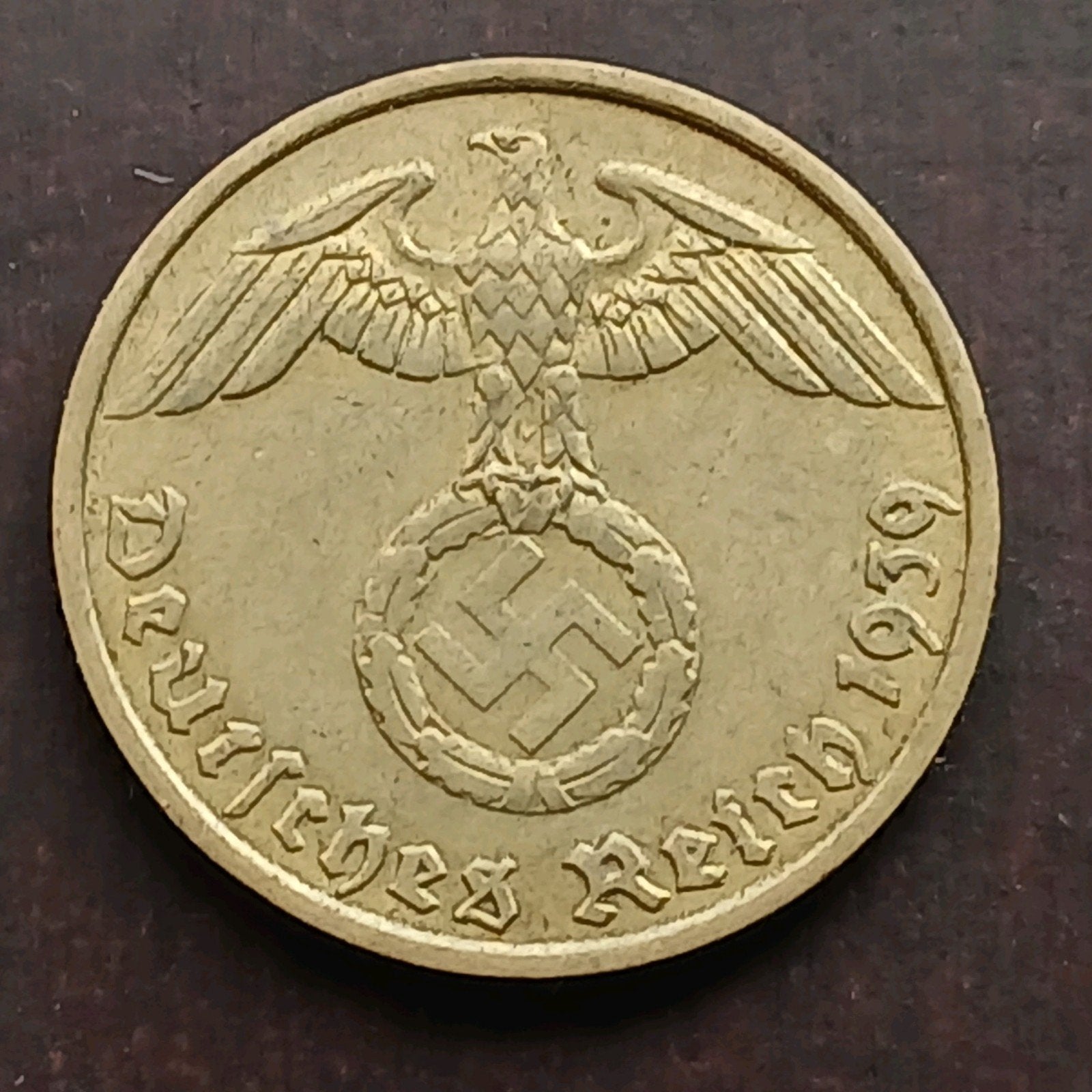 Nazi Duitsland 5 Reichspfennig 1939F Oude Munt WW2 Swastika, Ophalen of Verzenden, Duitsland