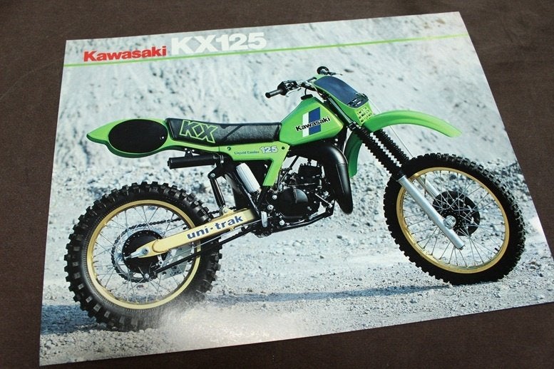 Kawasaki KX125 motorfiets verkoop folder cross KX 125, Ophalen of Verzenden, Overige merken