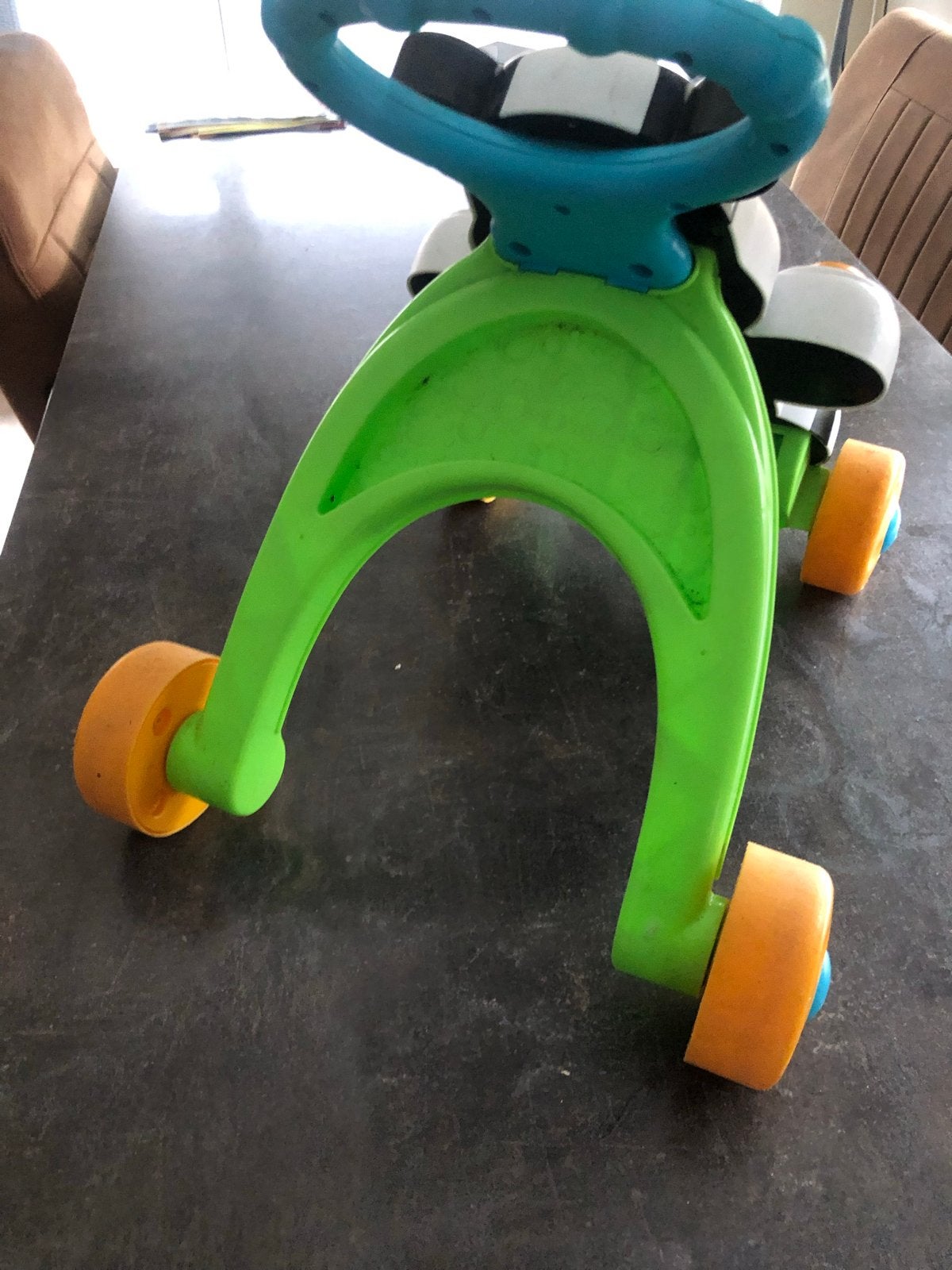 2x Loopwagen: Fisher-Price Zebra en Janod Bikloon, Ophalen of Verzenden, Gebruikt, Loopfiets