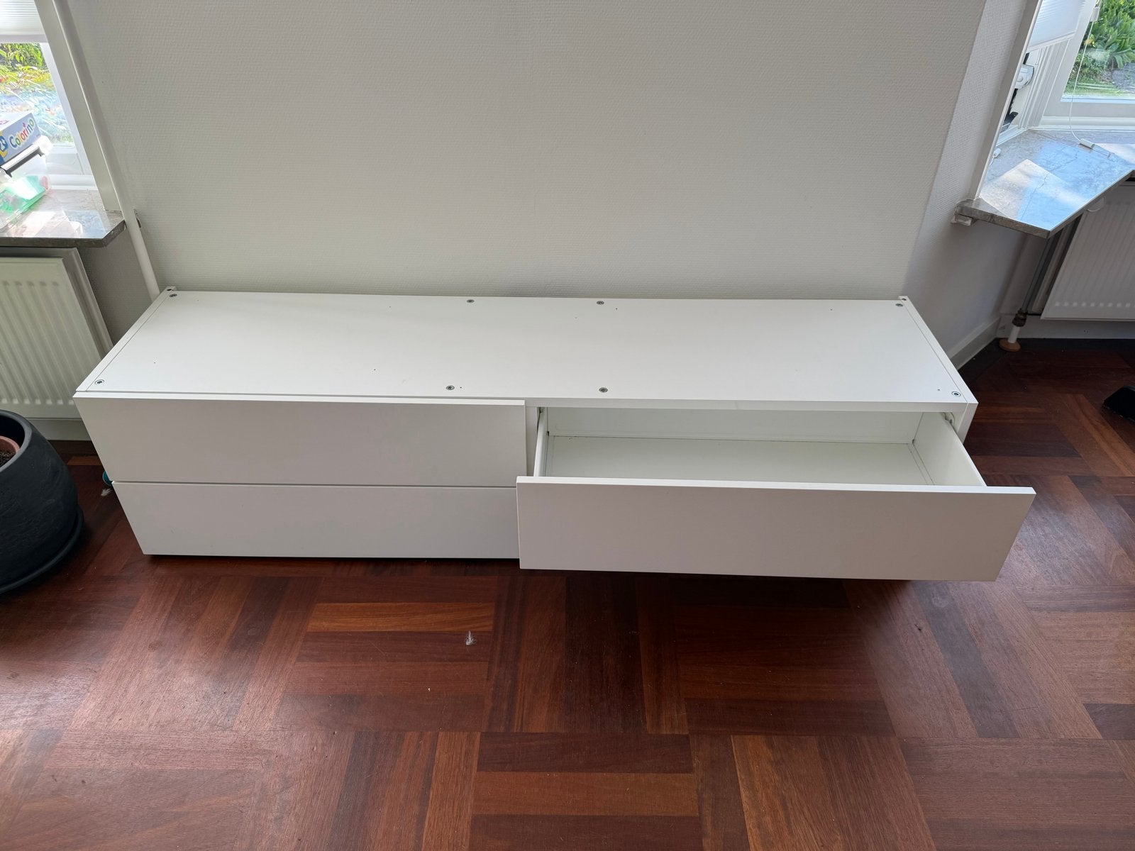IKEA platsa tv meubel/ladekast - Wit, Zo goed als nieuw, Huis en Inrichting, Ophalen, Overige materialen, 150 tot 200 cm, Zo goed als nieuw