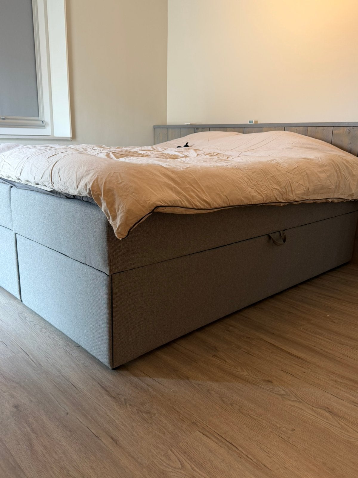 NU AFHALEN! JYSK boxspring Gold C50 160x200cm opbergruimte, Ophalen, Tweepersoons, Zo goed als nieuw, 160 cm