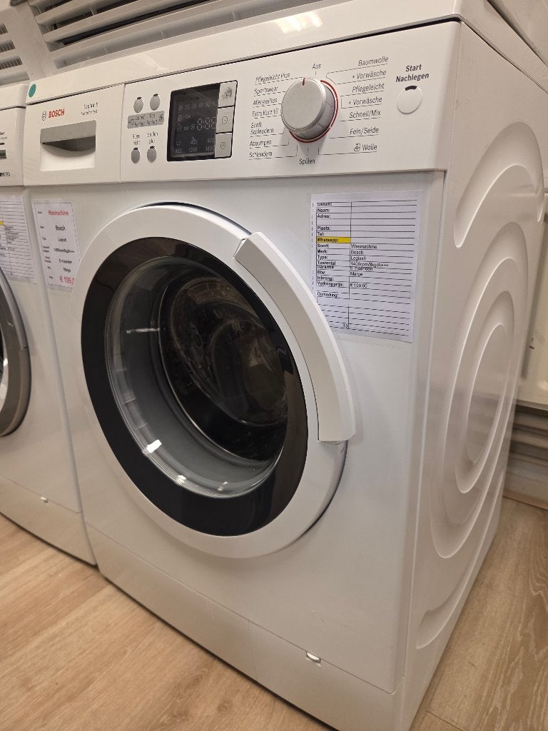 wasmachine - Bosch - 8kg - A+++, 1200 tot 1600 toeren, Nl-infocentrum-bosch@bshg.com, 8 tot 10 kg, Voorlader