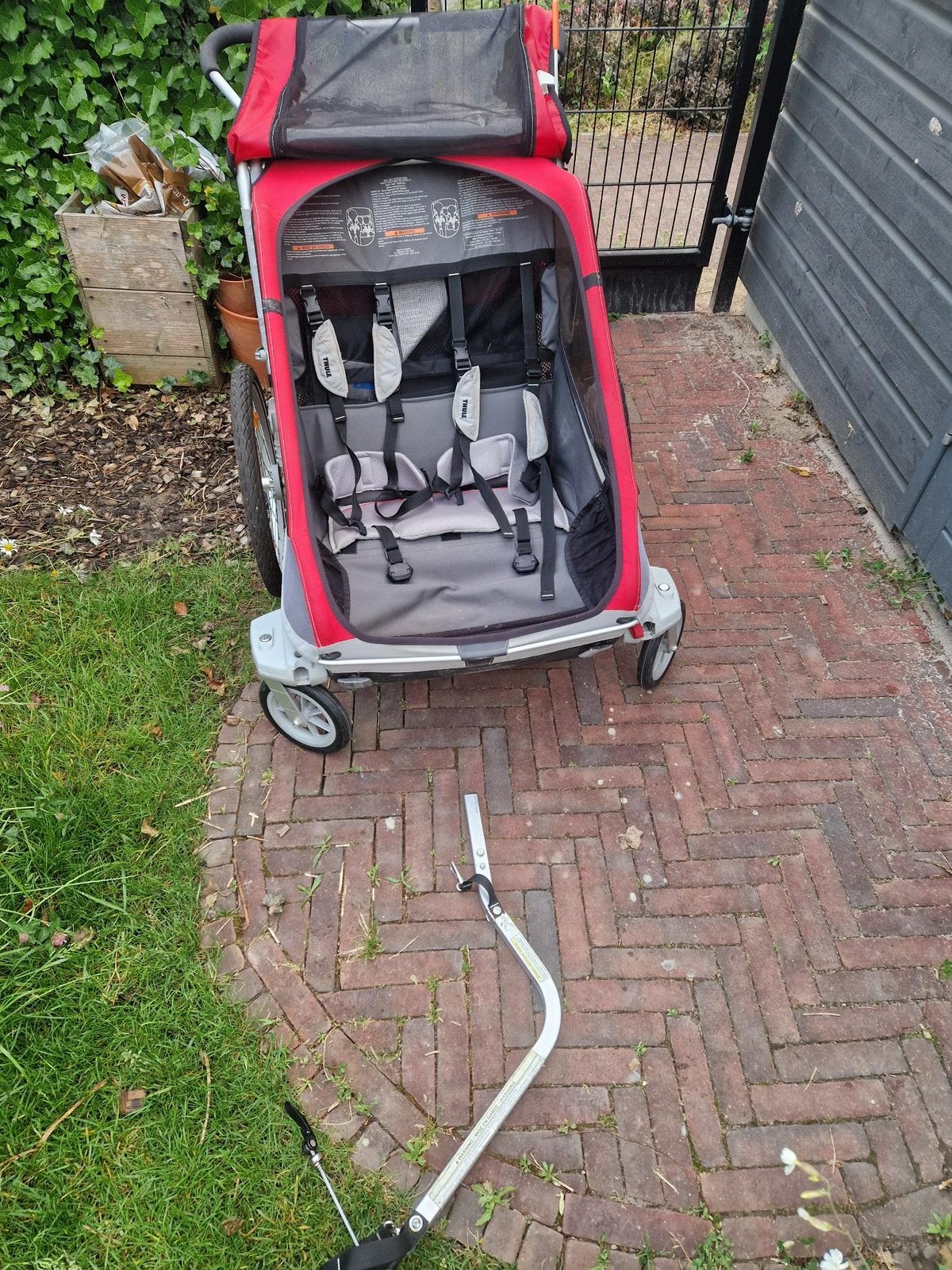 Fietskar Thule chariot cougar 2, Ophalen, Gebruikt, Kinderkar, 20 tot 40 kg