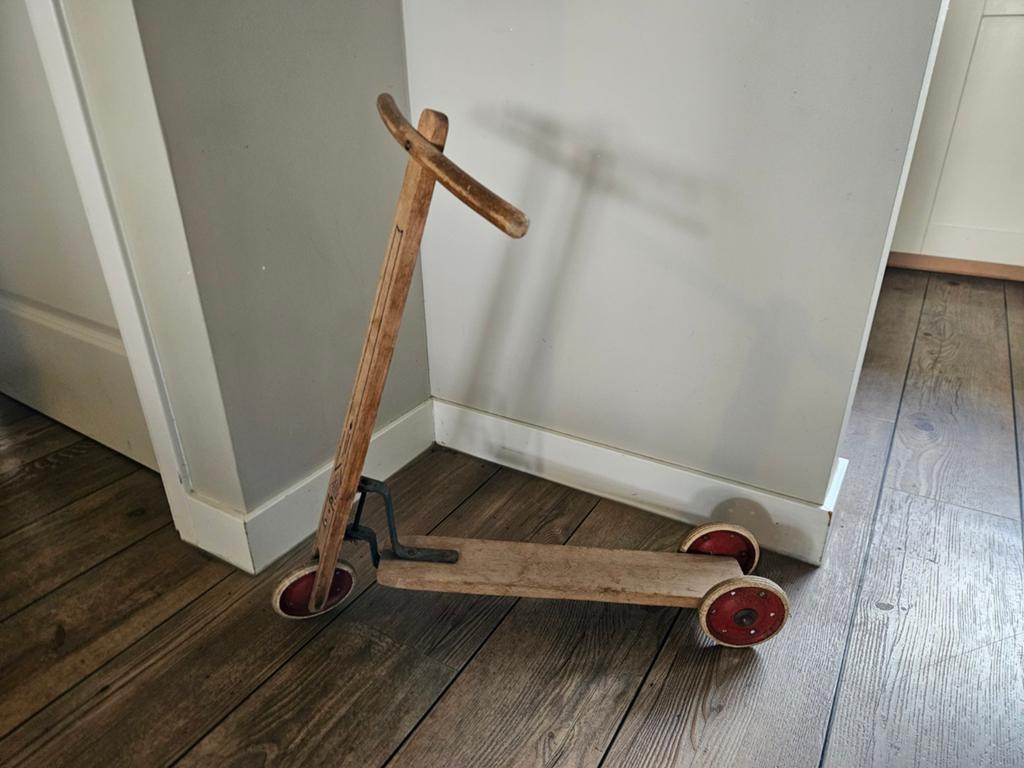 Vintage houten step - Uniek decoratiestuk, Ophalen, Gebruikt, Gewone step, Onbekend