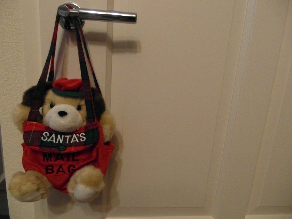 Leuke kerstknuffel santa's mailbag, Diversen, Kerst, Ophalen of Verzenden, Zo goed als nieuw
