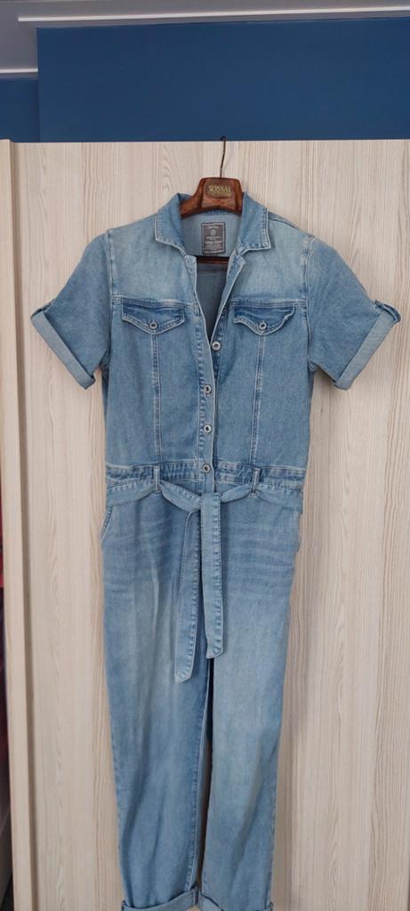 Geisha jeans jumpsuit maat L ZGAN, Kleding | Dames, Jumpsuits, Ophalen of Verzenden, Zo goed als nieuw, Maat 38/40 (M), Blauw