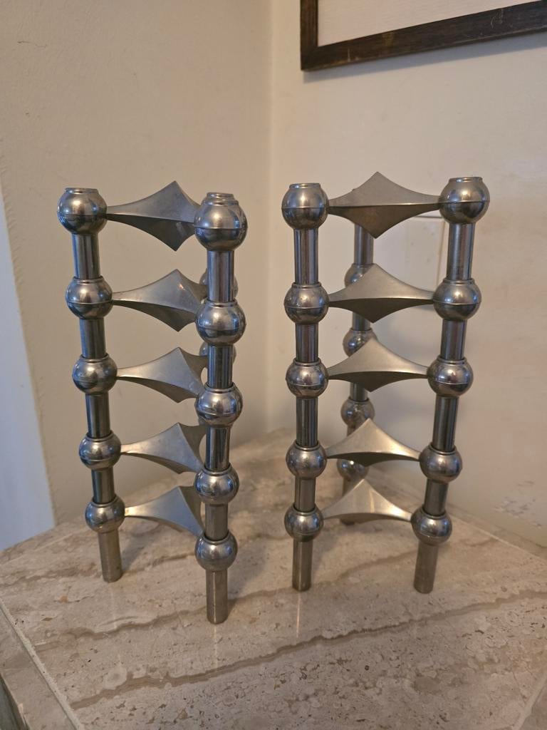 Werner Stoff kandelaar Nagel, Ophalen of Verzenden, Metaal, Minder dan 50 cm, Minder dan 5 flessen