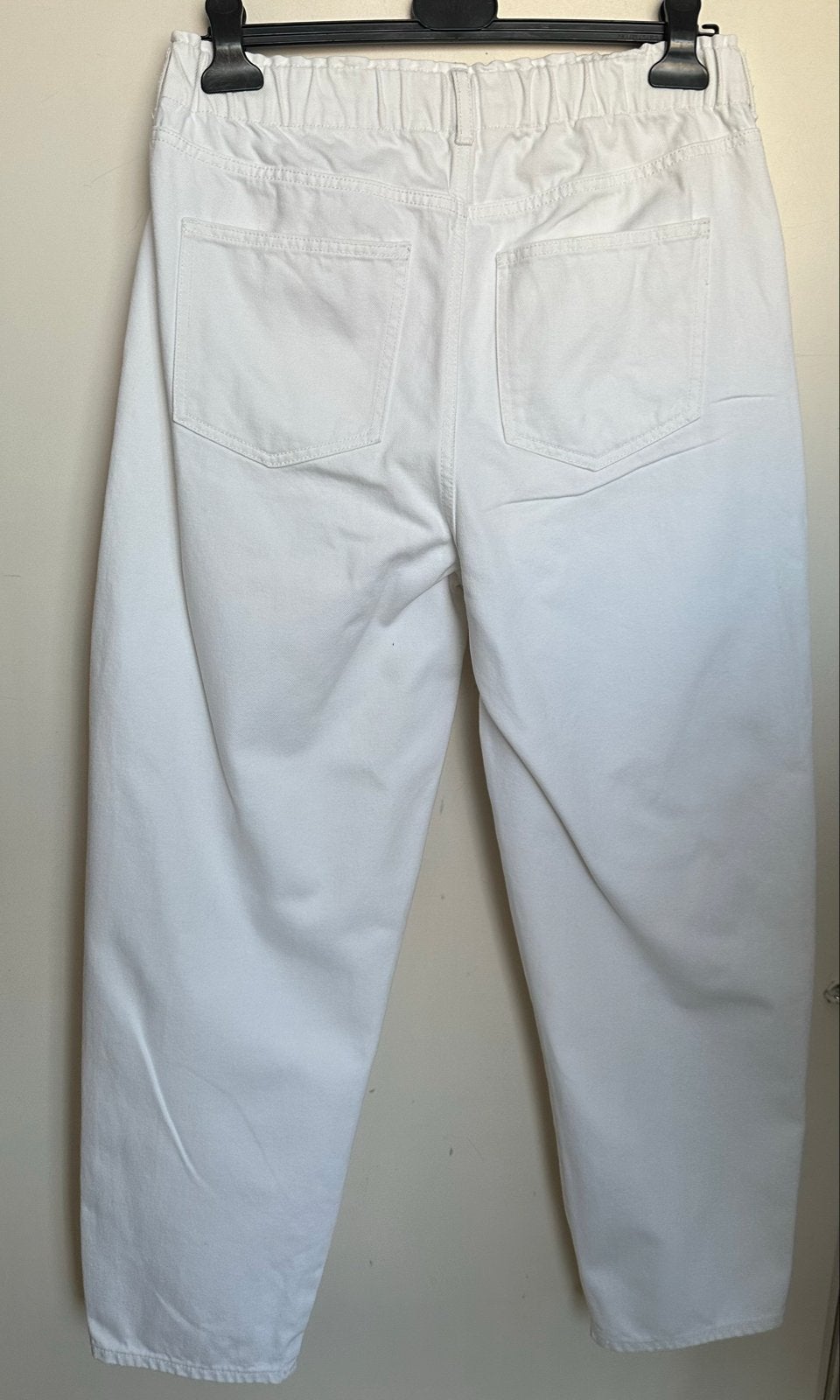 Witte katoenen broek H&M maat 42, Ophalen, Wit, Maat 42/44 (L), Lang