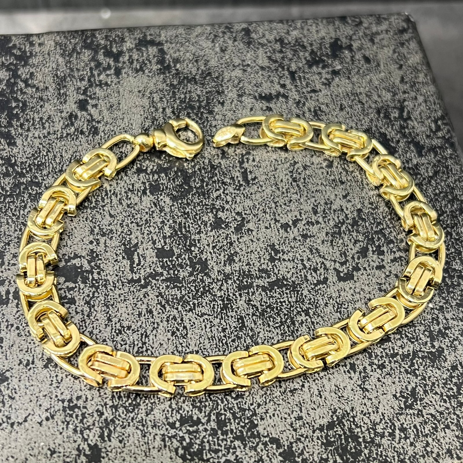 14 karaat gouden ketting armband koningsketting schakel, Sieraden, Tassen en Uiterlijk, Kettingen, Ophalen of Verzenden, Nieuw