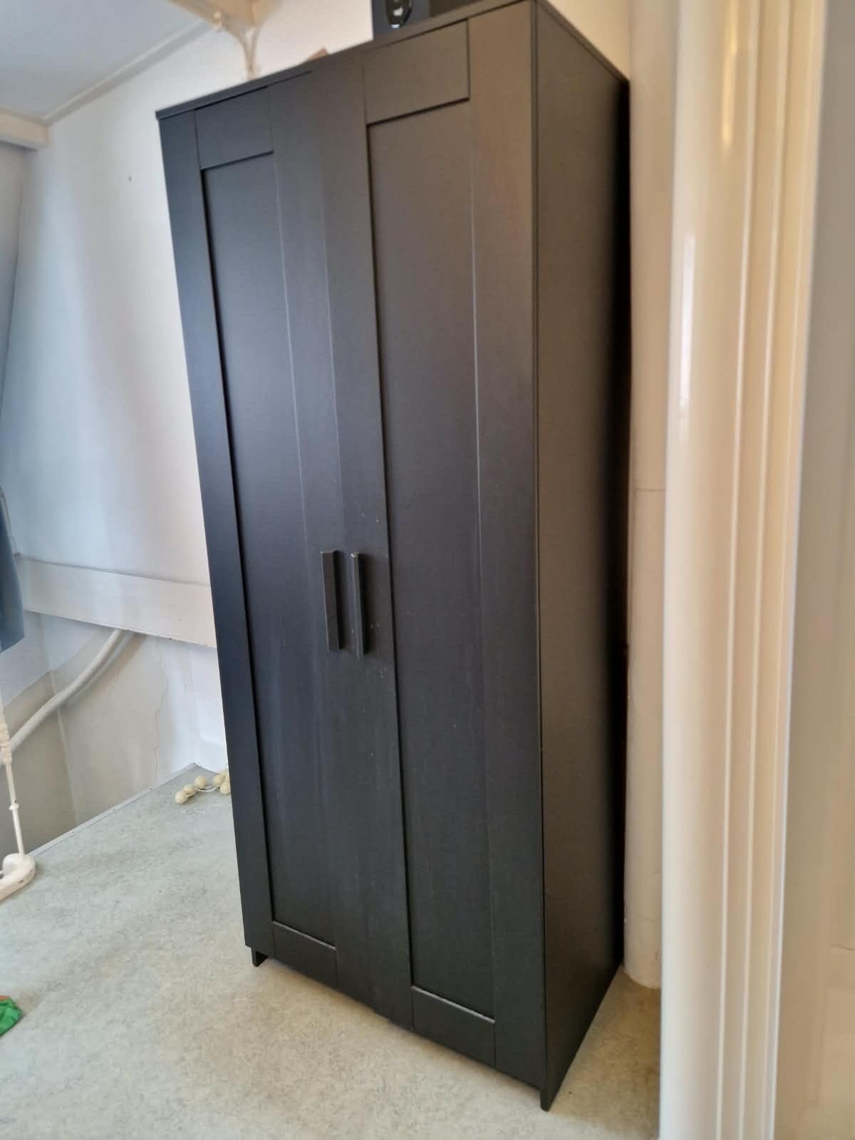IKEA Brimnes kast - Zwart, 2 deuren, Gebruikt, 150 tot 200 cm, 25 tot 50 cm, Overige houtsoorten
