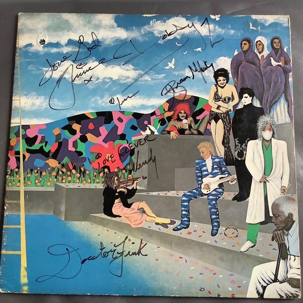 Prince around the world  LP vinyl  GESIGNEERD band + PRINCE, Ophalen, Gebruikt, Fotohoes, 1980 - 1989