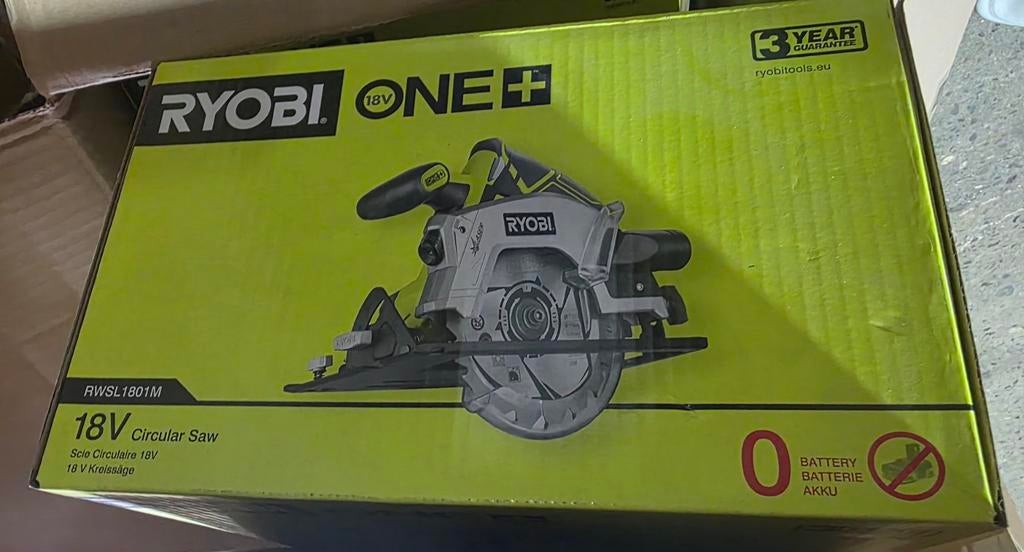 Ryobi ONE+ Cirkelzaag (nieuw in doos, excl. accu), Info@leukespullenkleineprijsjes.nl, Cirkelzaag, Ophalen of Verzenden, 2583dm