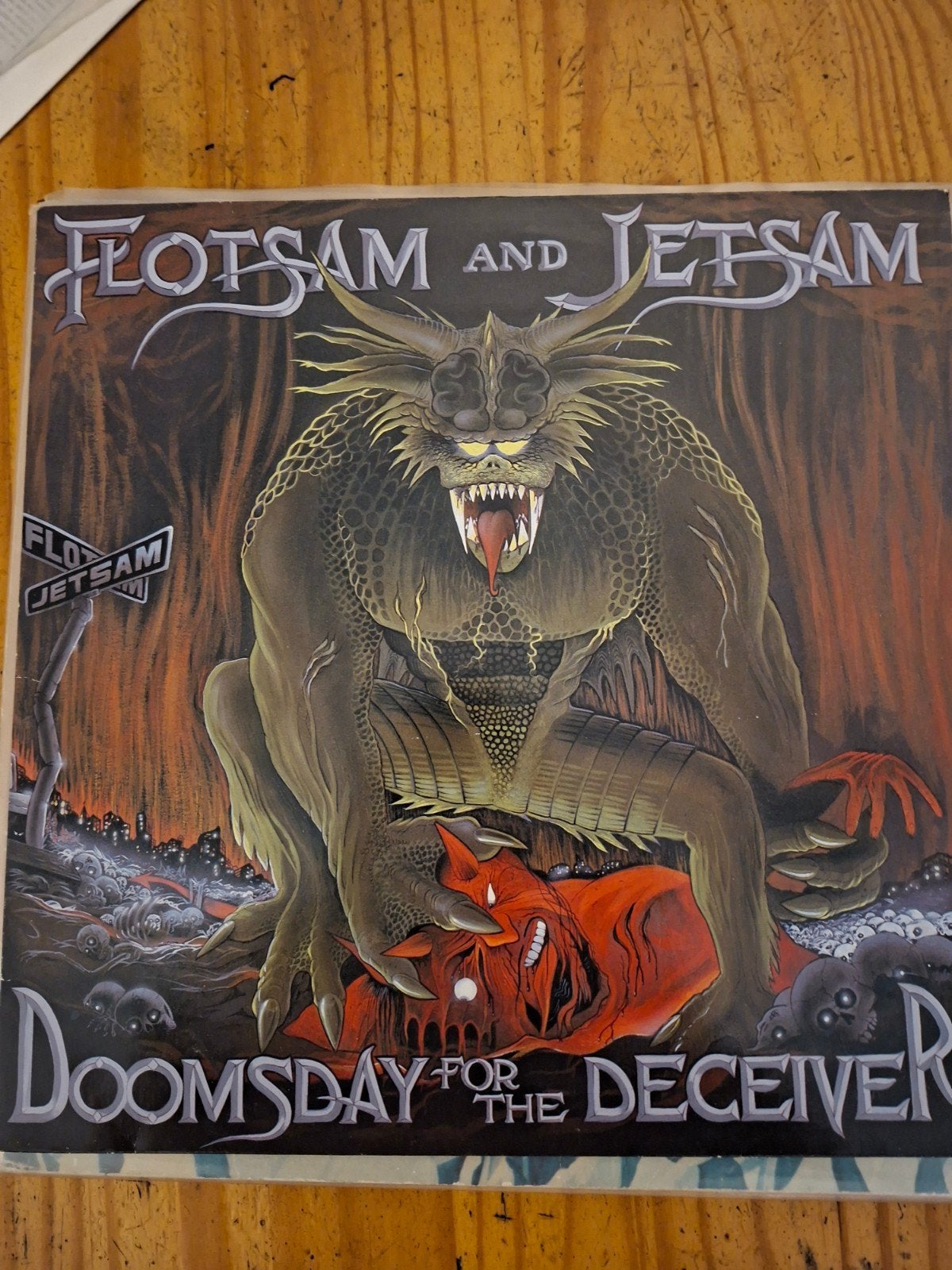 flotsam and jetsam- doomsday for the deceiver lp 1986, Ophalen of Verzenden, Gebruikt