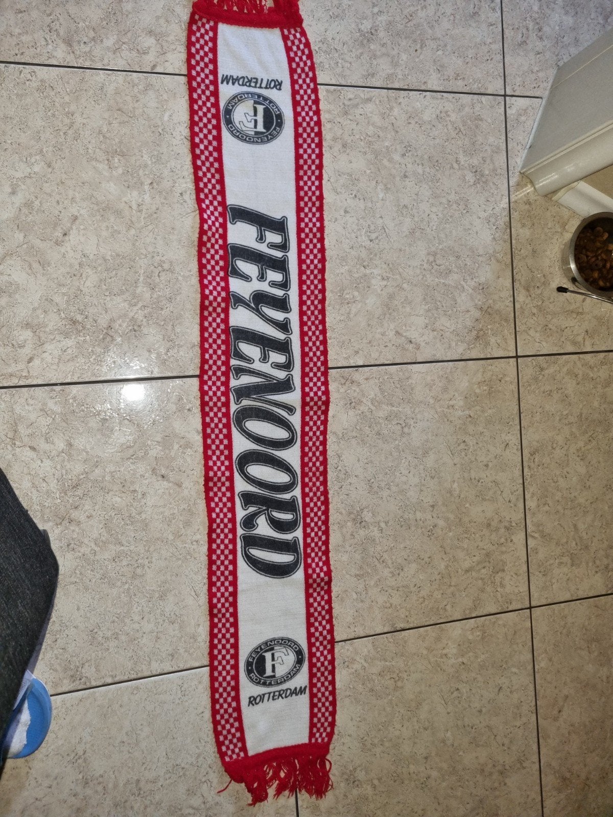 Feyenoord sjaal - Rood/Wit, Ophalen of Verzenden, Gebruikt, Clubaccessoires