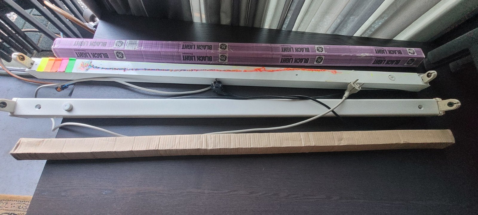 2 TL buis armaturen met 120cm TL buizen, Ophalen of Verzenden, Gebruikt, Minder dan 50 watt, Lamp met armatuur