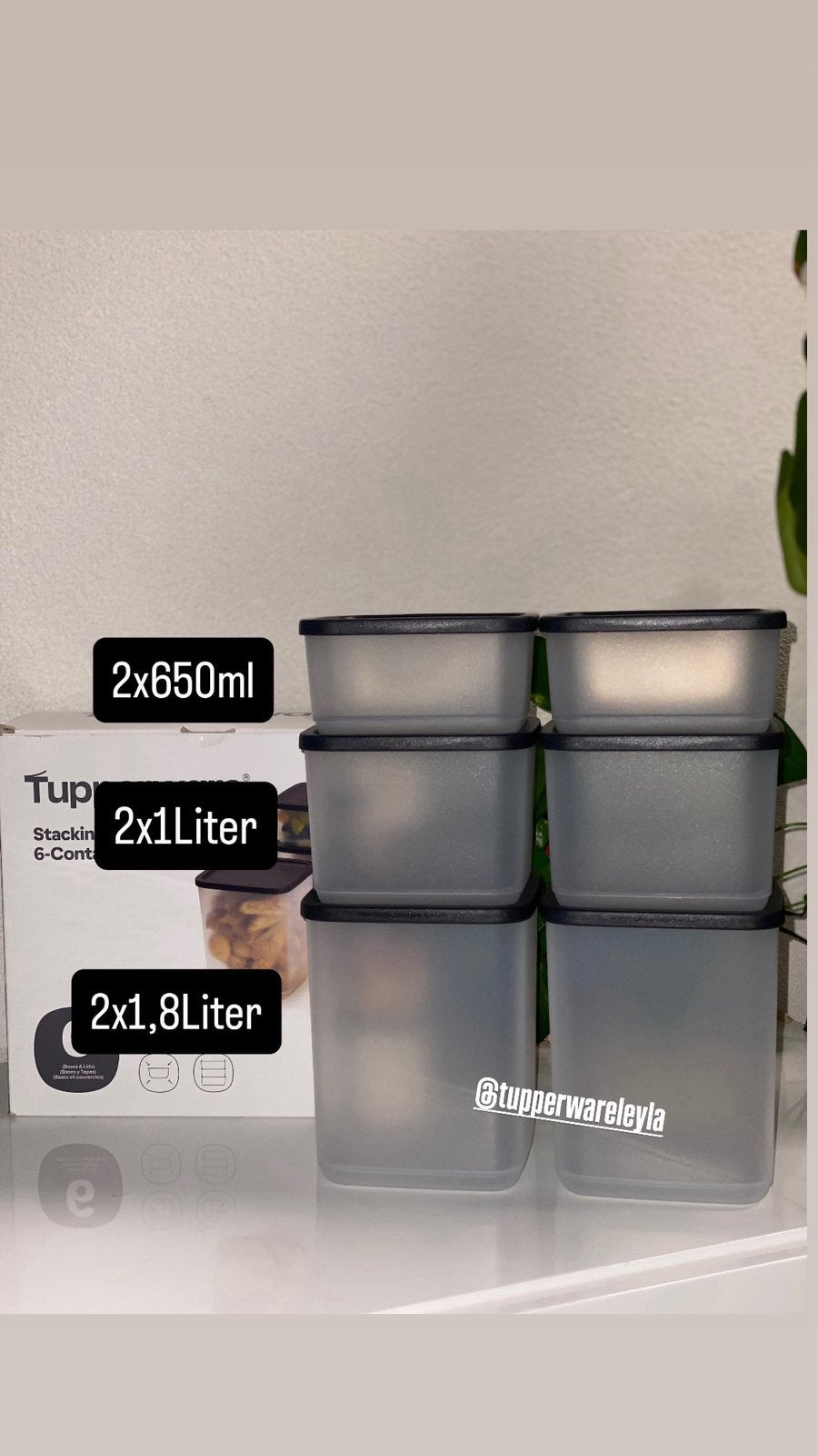 Cubixset/voorraddozen tupperware, Huis en Inrichting, Nieuw, Minder dan 100 cm, 25 tot 50 cm, 50 tot 100 cm
