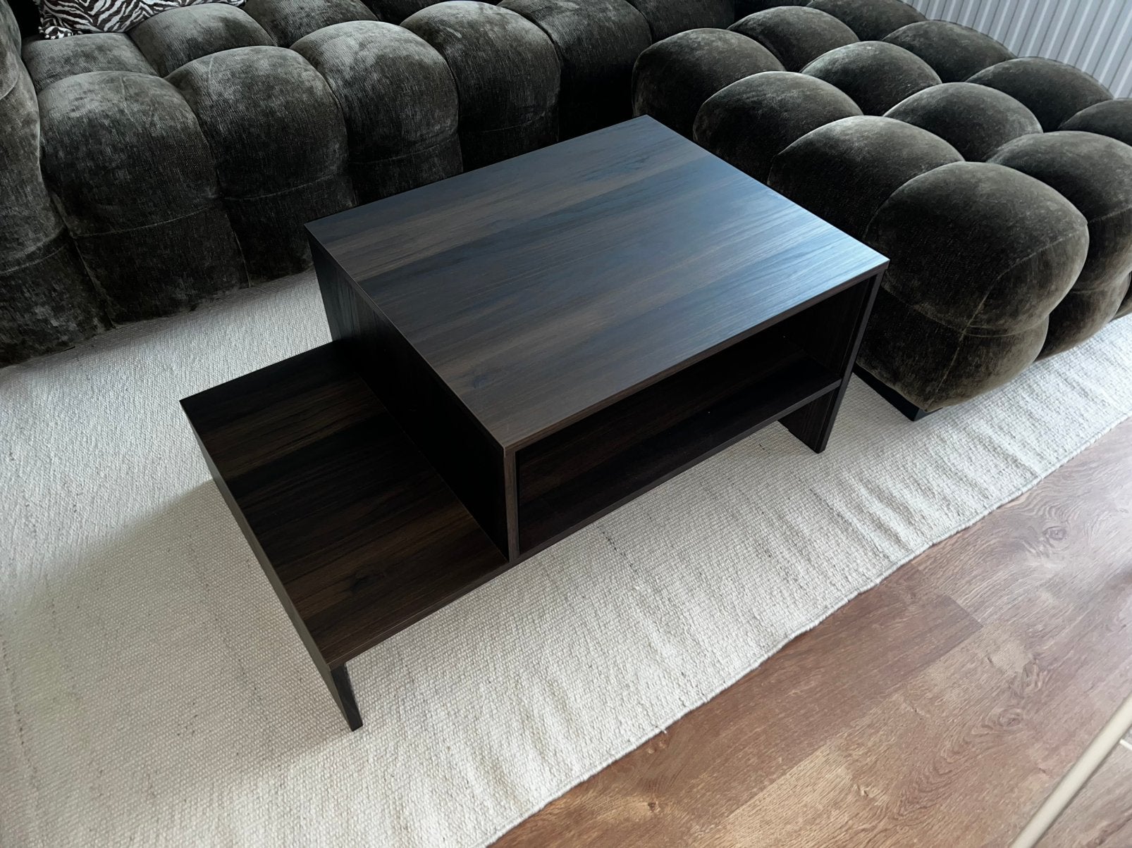 Salontafel donkerbruin, Ophalen, Japandi, 100 tot 150 cm, 50 tot 100 cm