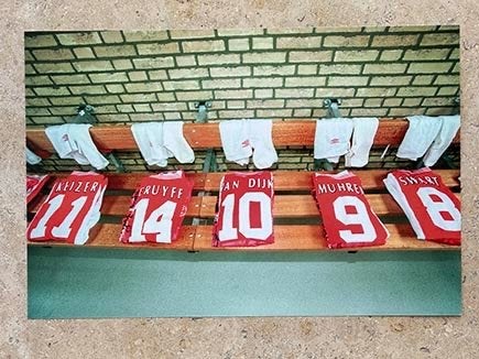 Org kl foto 20x30 cm Ajax shirts kleedkamer, Verzenden, Nieuw, Ajax, Poster, Plaatje of Sticker