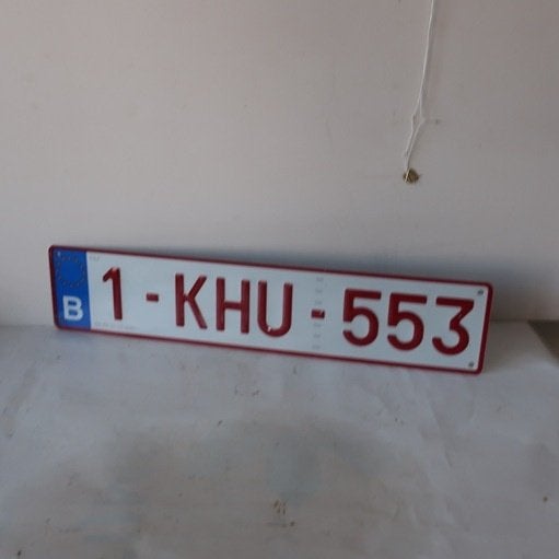 Kentekenplaat auto België kenteken 1-KHU-553 origineel, Ophalen of Verzenden, Gebruikt, Auto's