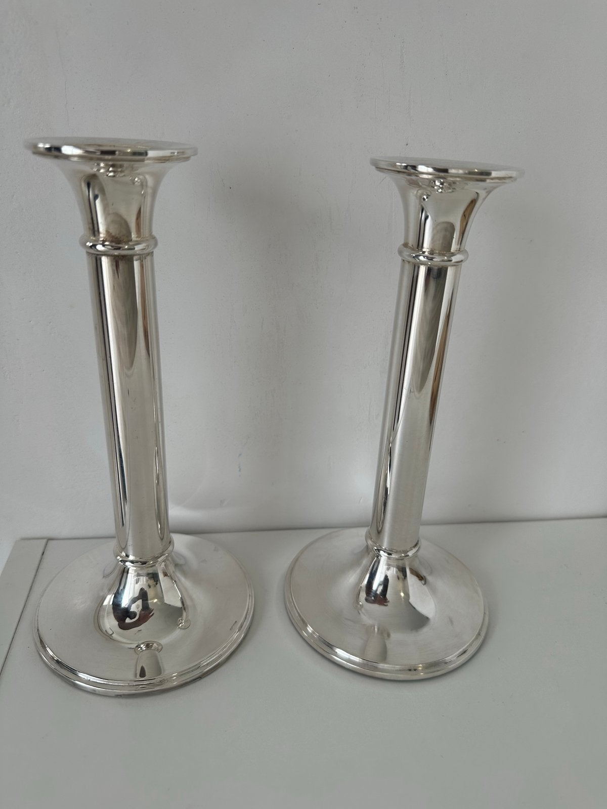 Set van 2 zilveren kandelaars - GHK 925, Ophalen of Verzenden, Zilver