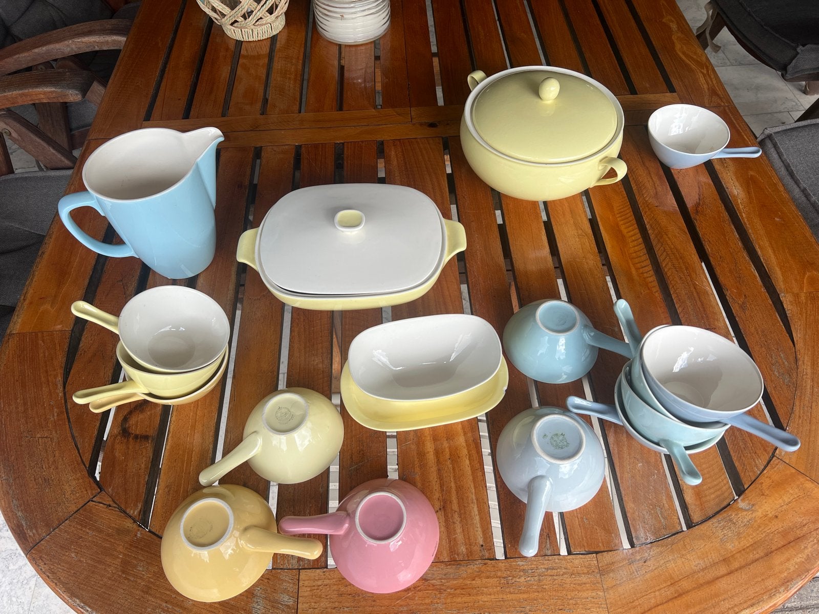 Vintage Royal Sphinx California servies set - Pastelkleuren, Ophalen