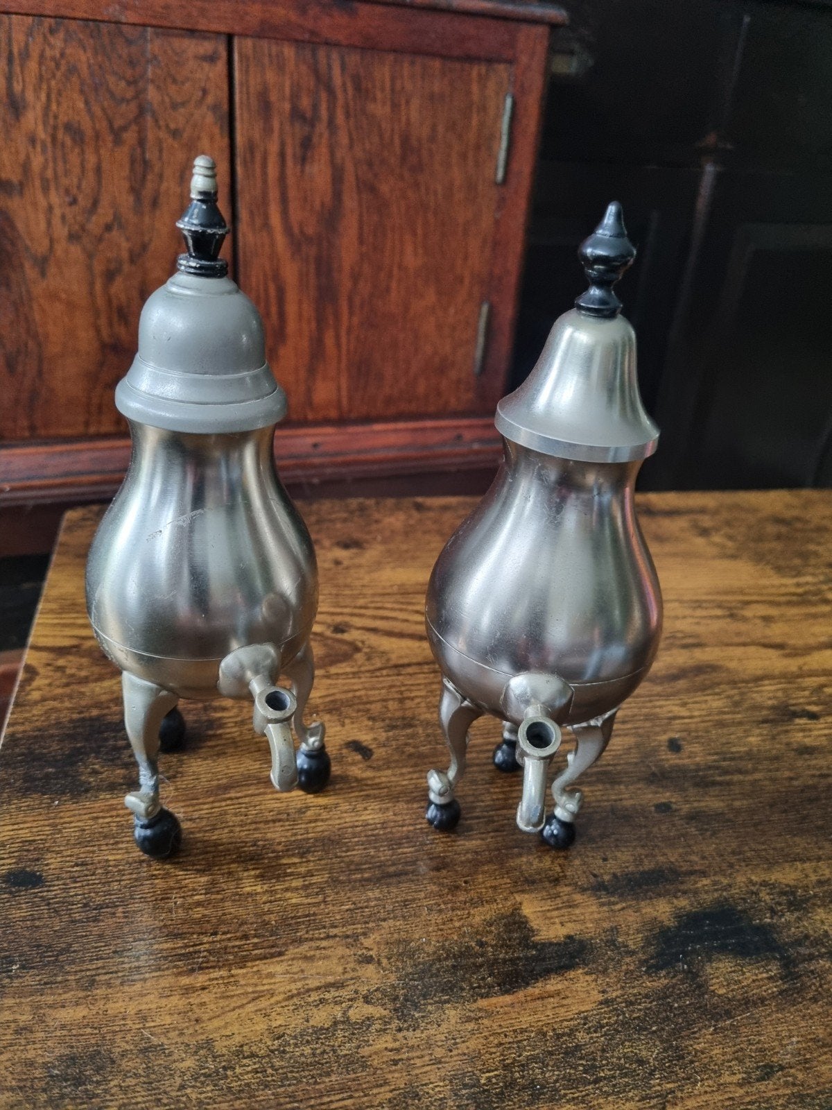 Tinnen koffiekannetjes H13xB10, Antiek en Kunst, Ophalen of Verzenden