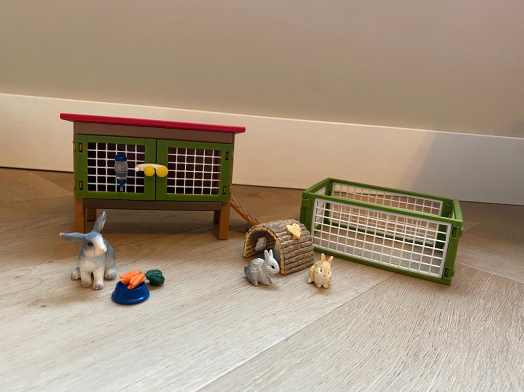 Schleich farm world konijnenhok 42420, Ophalen of Verzenden, Zo goed als nieuw, Jongen of Meisje