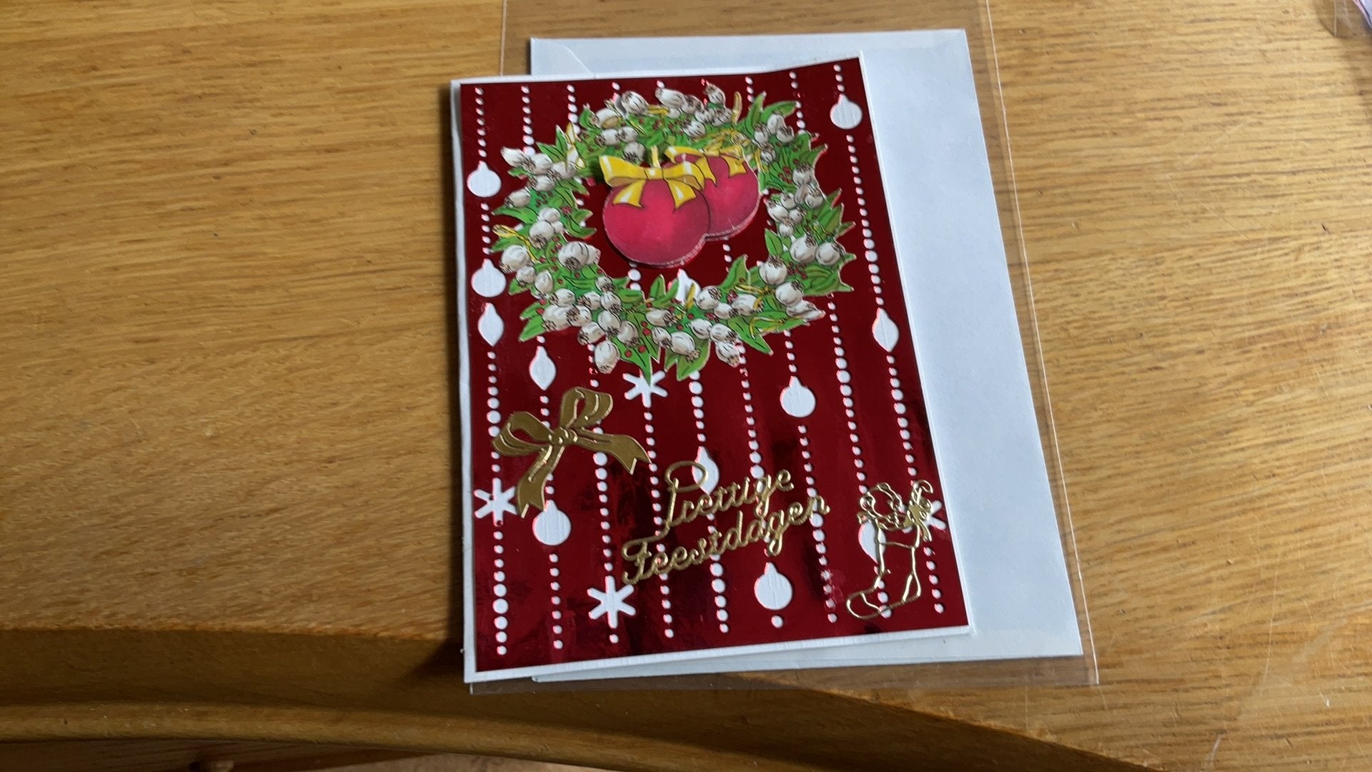 Zelfgemaakte Kerstkaart 25, Hobby en Vrije tijd, Ophalen of Verzenden, Nieuw, Kerst