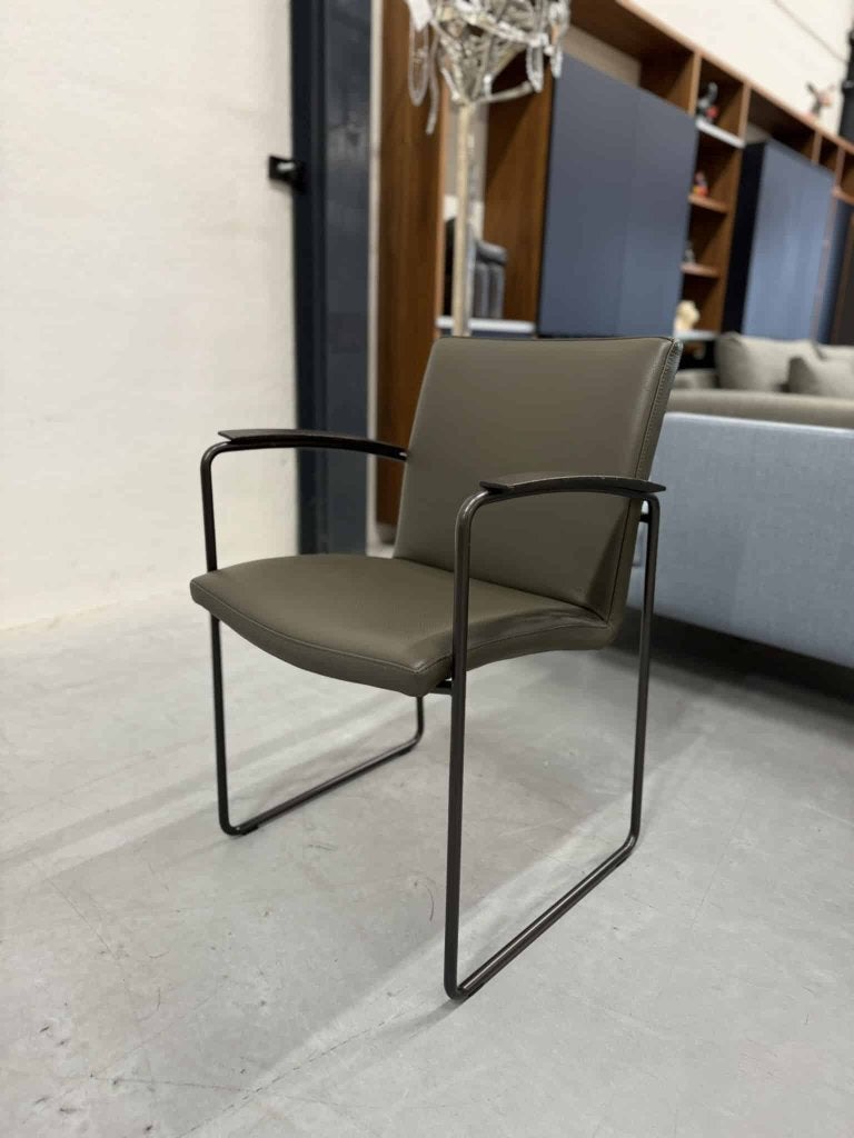 Nieuw Leolux Talos Eetkamerstoel Groen leer Design stoel, Leolux, Overige kleuren, Info@leolux.nl, Nieuw