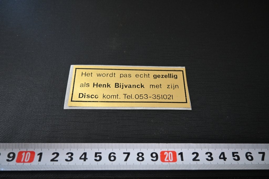 sticker enschede wordt pas echt gezellig disco HENK BIJVANCK, Verzamelen, Ophalen of Verzenden, Zo goed als nieuw