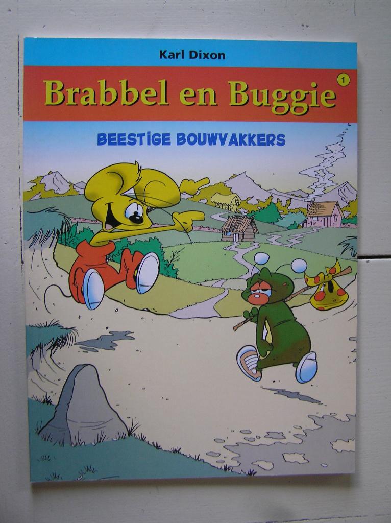 Brabbel en Bruggie. 1. Beestige bouwvakkers, Eén stripboek, Ophalen of Verzenden, Zo goed als nieuw