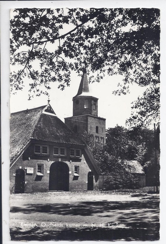 Emmen Oudheids kamer Oude ongelopen Ansichtkaart (992 ), Ophalen of Verzenden, 1960 tot 1980, Gelopen, Drenthe