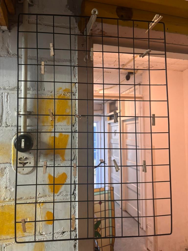 Fotowand/metalen grid met knijpers/industrieel & decoratief, Ophalen, Overige typen