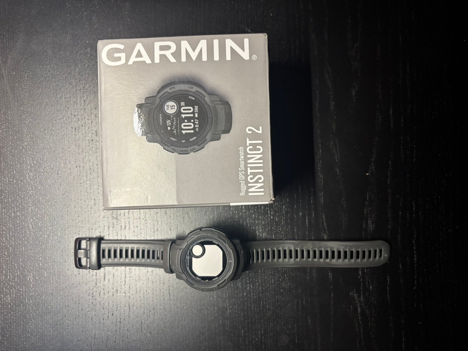 Garmin Instinct 2 - Rugged GPS Smartwatch (Incl. doos), Zwart, Ophalen of Verzenden, Zo goed als nieuw, Waterdicht