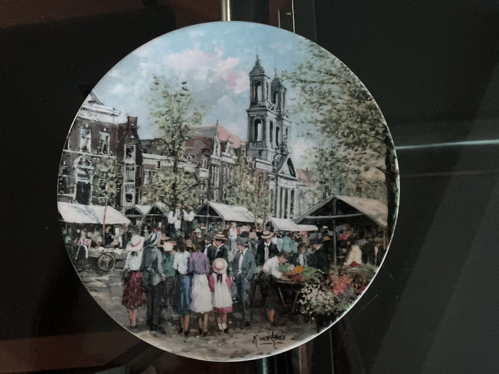 Wandbord "Het Amsterdamse Waterlooplein" - Royal Mosa, Antiek en Kunst, Ophalen