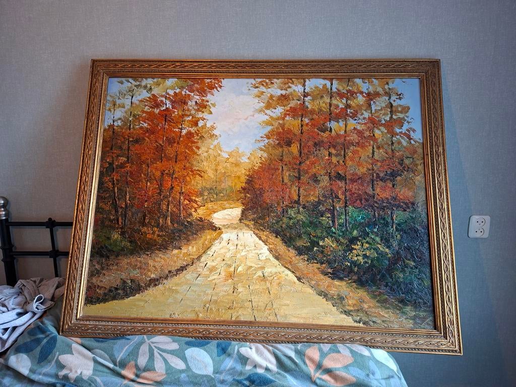 Mooi groot landschap schilderij, Antiek en Kunst, Kunst | Schilderijen | Klassiek, Ophalen