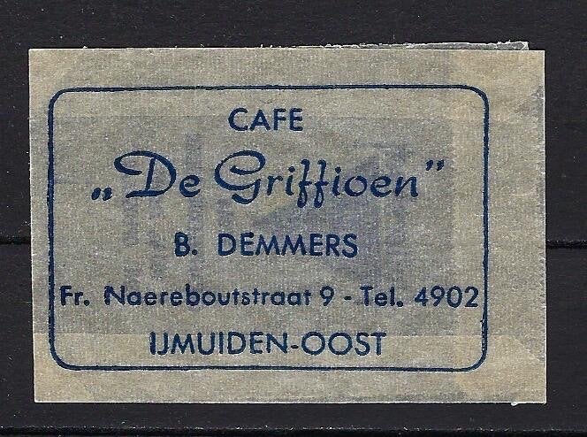 1071 IJmuiden cafe GRIFFIOEN, Verzamelen, Ophalen of Verzenden, Nederland