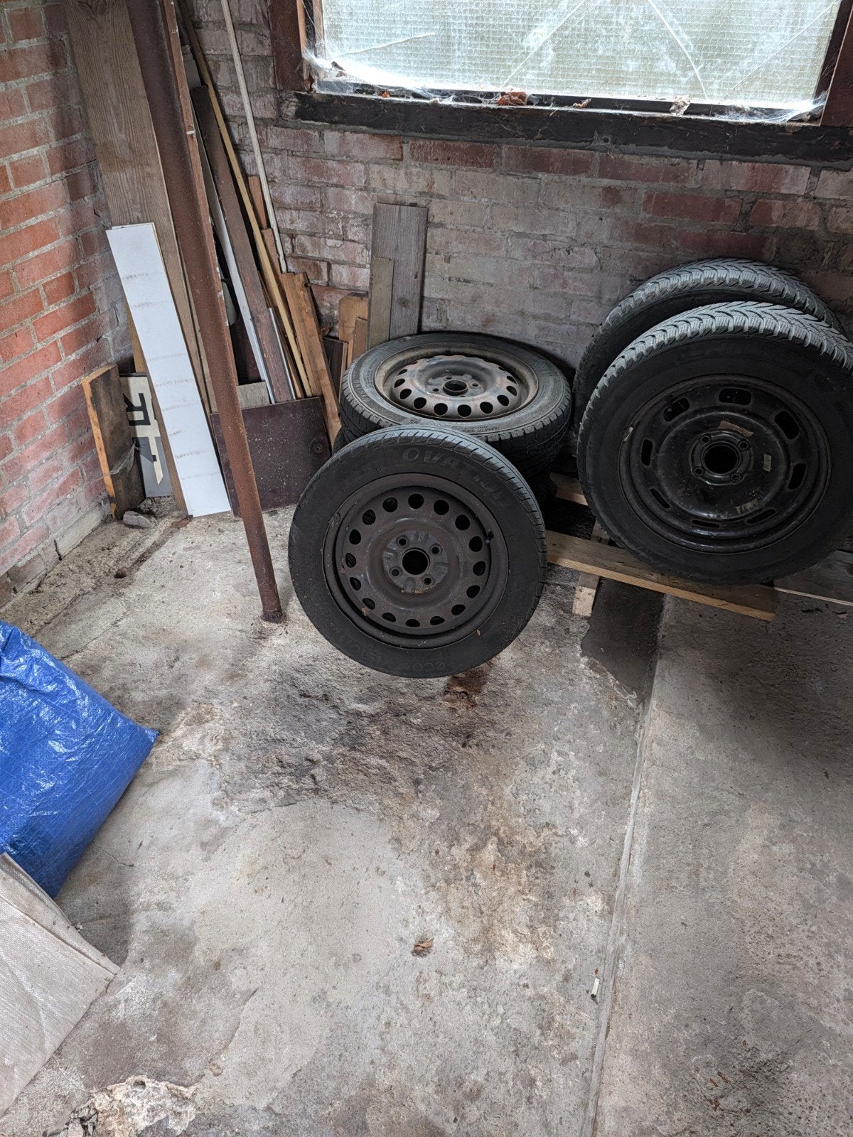 banden met velg, Ophalen, 14 inch, Gebruikt, 155 mm