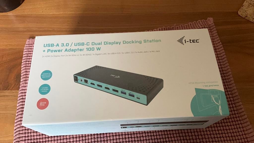 Doclingstation 	I-tec cadua4kdockpdl tot max 4K, Ophalen of Verzenden, Nieuw, Docking station, Laptop